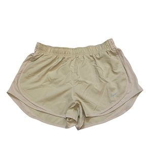 NWT women’s beige/tan Nike shorts with brief inside Size Large